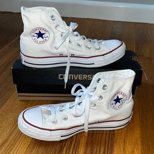 White high top converse sneakers